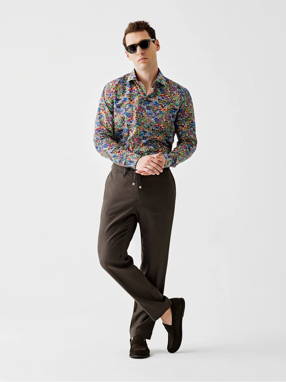 Kurt River Men’s Bushwick Spread Shirt Slim Fit size M
